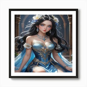 Mermaid Princess Art Print