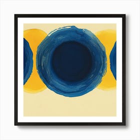 'Blue Circles' Art Print