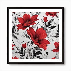 Red Flowers Art Print