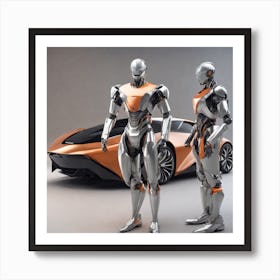 Futuristic Robots 3 Art Print