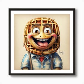 Waffle Head 1 Art Print