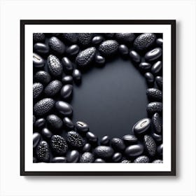 Black Beans In A Circle 2 Art Print