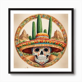 Day Of The Dead Skull 117 Art Print