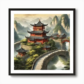 Chinese Village 1 Art Print