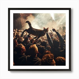 Cat On Stage 4 Art Print