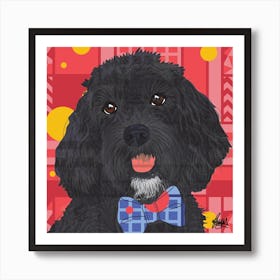 Maisie Black Cockapoo Dog Square Art Print
