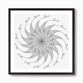 Spiral Mandala 01 Art Print