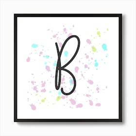 Name Initials Name Initials Letter B Art Print