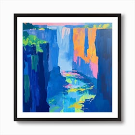 Abstract Travel Collection Victoria Falls Zambia Zimbabwe 4 Art Print