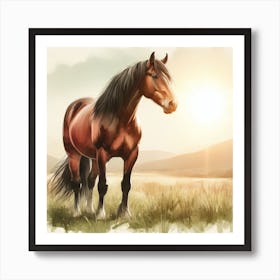 Horse In The Meadow Art Print