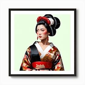 Geisha 3 Art Print