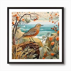 Bird In Nature Hermit Thrush 1 Art Print