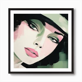 Woman In A Hat 13 Art Print