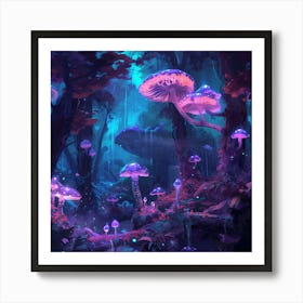 Psychedelic Forest Art Print