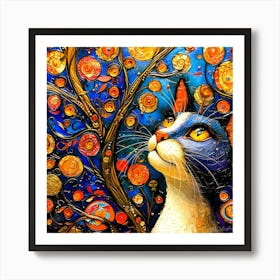 Le Chat - Cat Treat Art Print