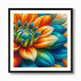 Dahlia Flower Art Print