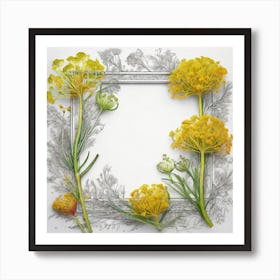 Frame Of Flowers 2 Art Print