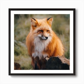 Fox In Forest Art Print