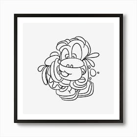 Black And White Image Of A Woman Art Print