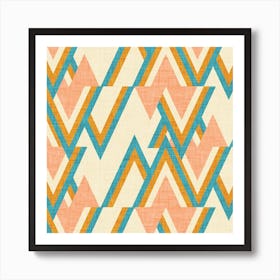 New Mid Mod Woods Pearl Square Art Print