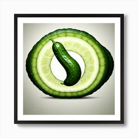 Cucumber Slice 2 Art Print
