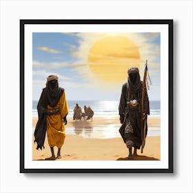 Two Men On The Beach Art Print