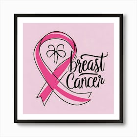 Women Breast Cancer Awareness background in Pink Ribbon international symbol for month October clipart and poster clipart and wall art 9 Art Print