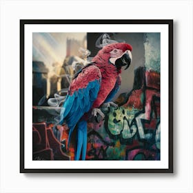 Parrot Smoking Art Print