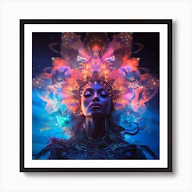 Spiritual Psychedelic Woman Art Print