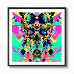 Psychedelic Skull 26 Art Print