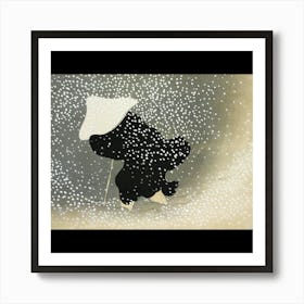 Cat In The Snow Art Print