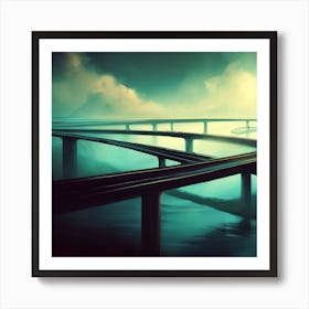 Bridge Over The Water Art Print