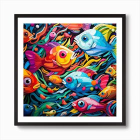 Colorful Fishes 1 Art Print