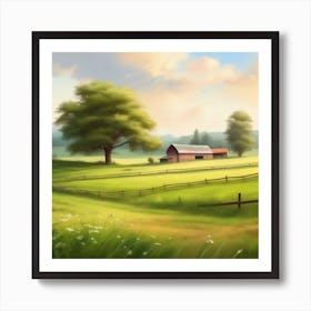 Farm Landscape 4 Art Print