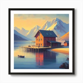 House By The Lake 3 Art Print