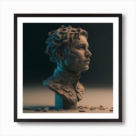 Bust Of Medusa Art Print