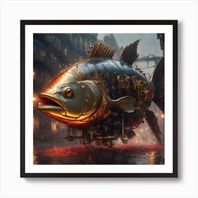 Steampunk Fish Art Print