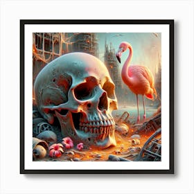 Flamingo Lane Art Print