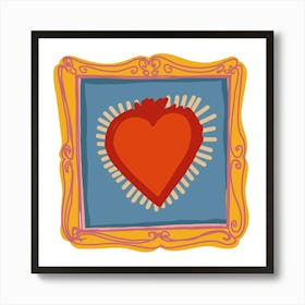 Red Royal Heart Art Print
