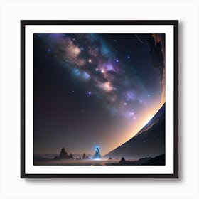 Space Galaxy Hd Wallpaper Art Print