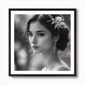 Black And White Portrait Art Print