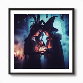 Witches In The Dark Art Print