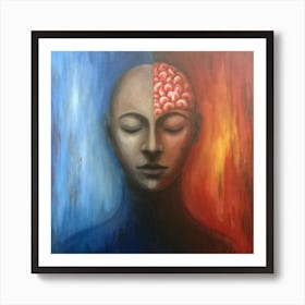 Brain And Body Painting Art Print