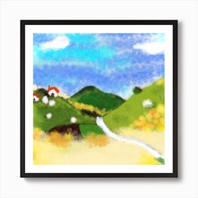 Spring landscape Art Print