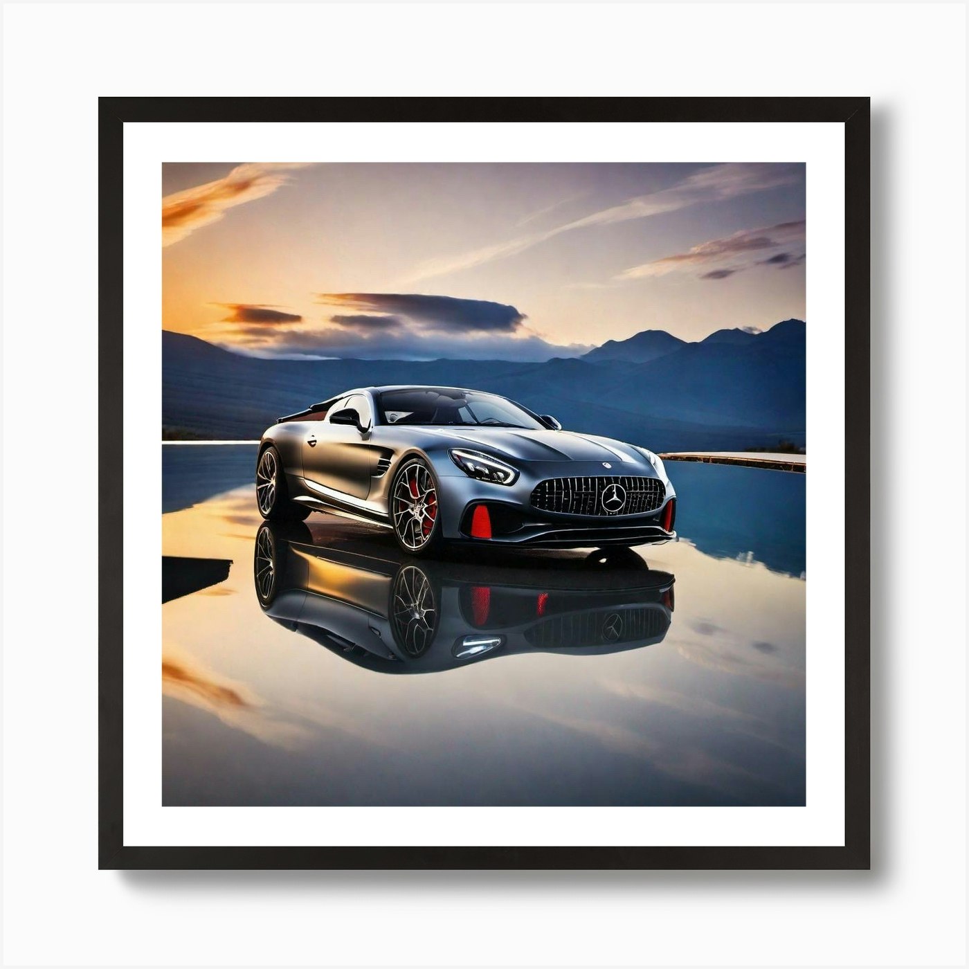 Wall Art Print Mercedes AMG GTR Car Poster, Gifts & Merchandise