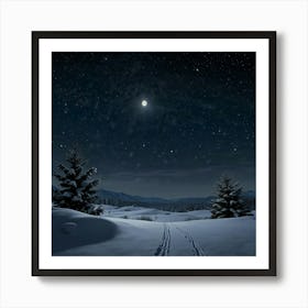 Snowy Landscape 4 Art Print