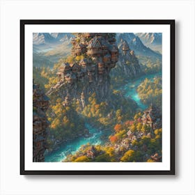 Fairytale Village Art Print