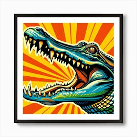 Alligator Head Art Print