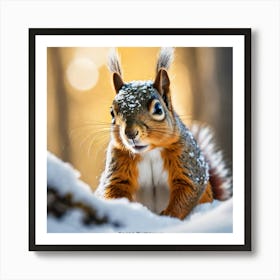 Squirrel In The Snow 9 Poster