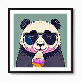 Panda Ice Cream 1 Art Print
